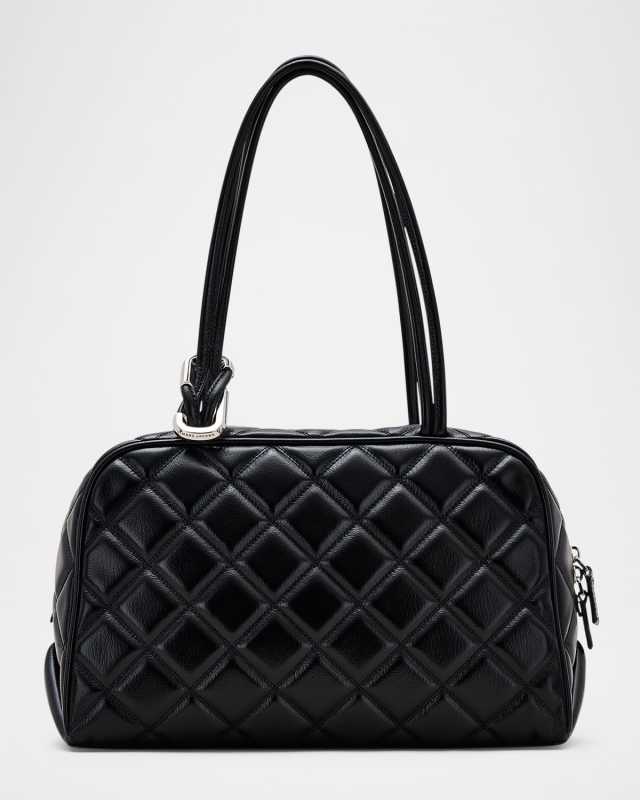 The Dual Quilted Leather Satchel Bag
